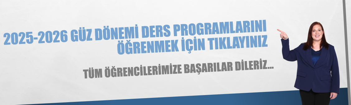 2025-2026 Güz dönemi ders programı