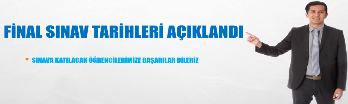 Final sınav takvimine erişmek için tıklayınız...